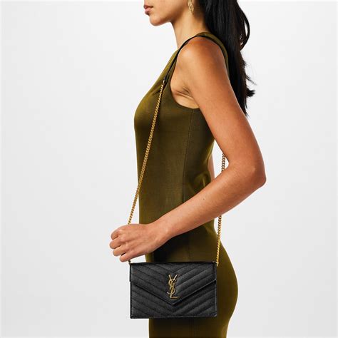 yves saint laurent shoulder bags large|Saint Laurent monogram crossbody bag.